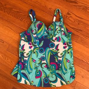 Lane Bryant 42D Tankini Top with Underwire